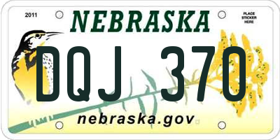 NE license plate DQJ370