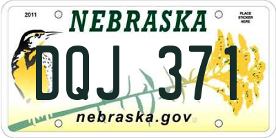 NE license plate DQJ371