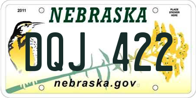 NE license plate DQJ422