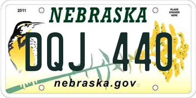 NE license plate DQJ440