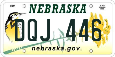 NE license plate DQJ446