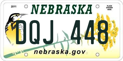 NE license plate DQJ448