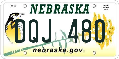 NE license plate DQJ480