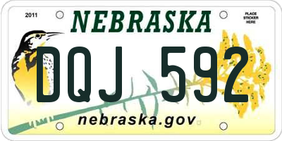 NE license plate DQJ592