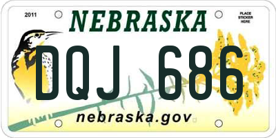 NE license plate DQJ686