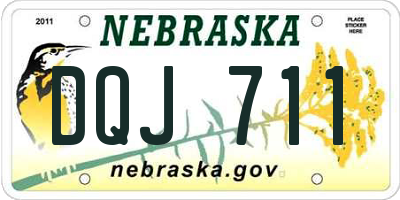 NE license plate DQJ711