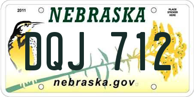 NE license plate DQJ712