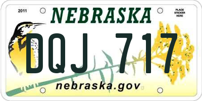 NE license plate DQJ717