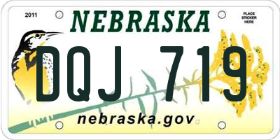 NE license plate DQJ719