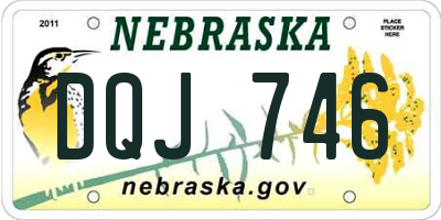 NE license plate DQJ746
