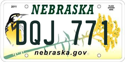 NE license plate DQJ771