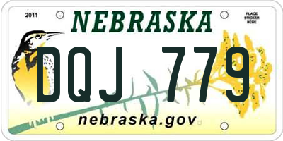 NE license plate DQJ779