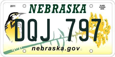 NE license plate DQJ797