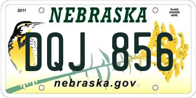 NE license plate DQJ856