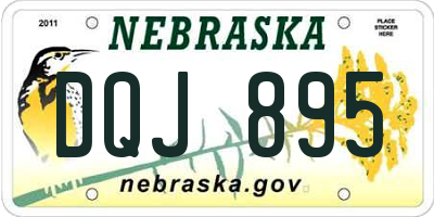 NE license plate DQJ895