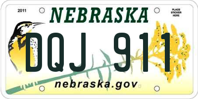 NE license plate DQJ911