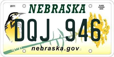 NE license plate DQJ946