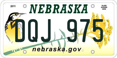 NE license plate DQJ975