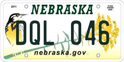 NE license plate DQL046