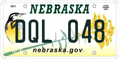 NE license plate DQL048