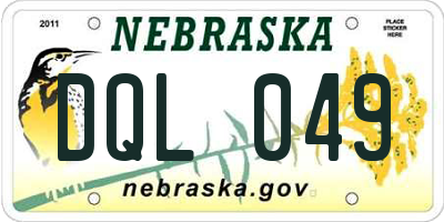 NE license plate DQL049
