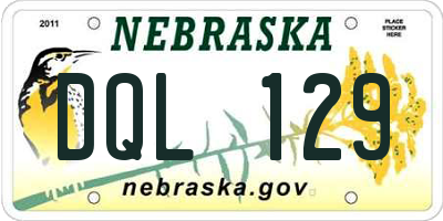 NE license plate DQL129