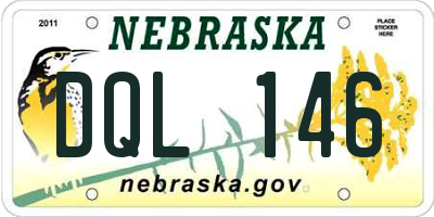 NE license plate DQL146