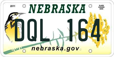 NE license plate DQL164