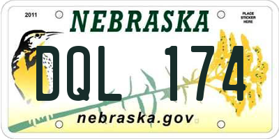 NE license plate DQL174