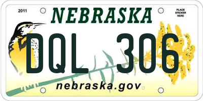 NE license plate DQL306