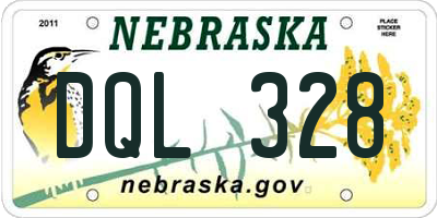NE license plate DQL328