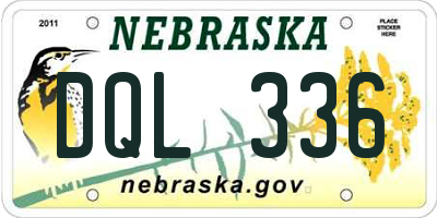 NE license plate DQL336