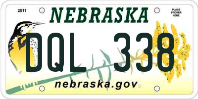 NE license plate DQL338