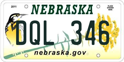 NE license plate DQL346