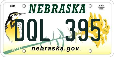 NE license plate DQL395