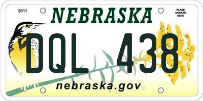 NE license plate DQL438