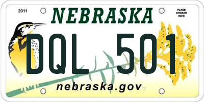 NE license plate DQL501