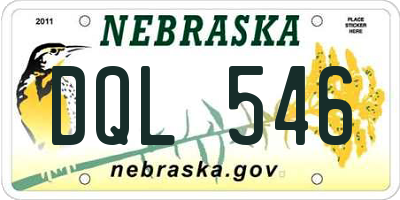 NE license plate DQL546