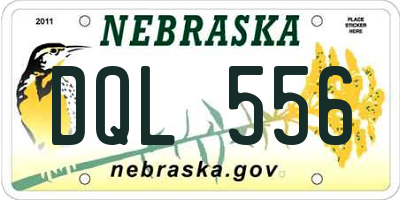 NE license plate DQL556