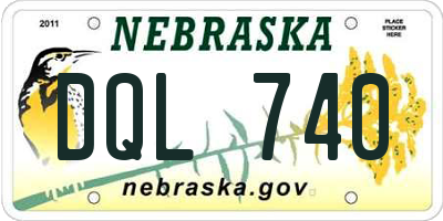NE license plate DQL740