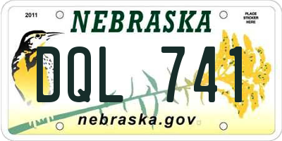 NE license plate DQL741