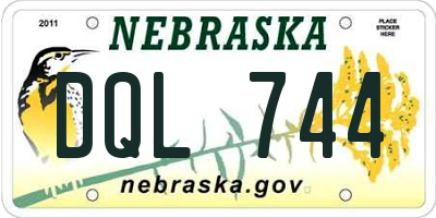 NE license plate DQL744