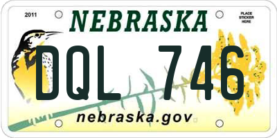NE license plate DQL746