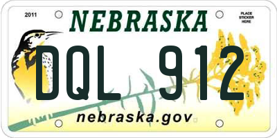 NE license plate DQL912