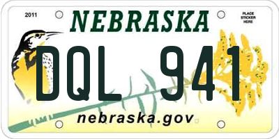 NE license plate DQL941