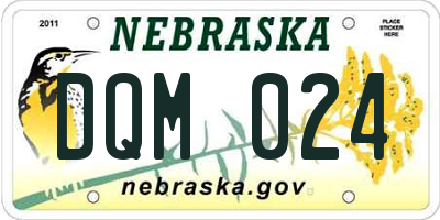 NE license plate DQM024