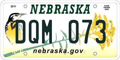 NE license plate DQM073