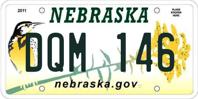 NE license plate DQM146