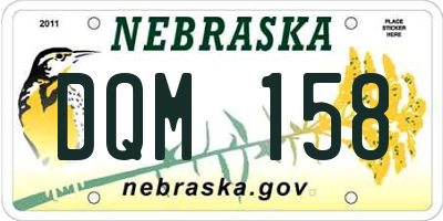 NE license plate DQM158
