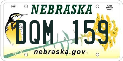 NE license plate DQM159
